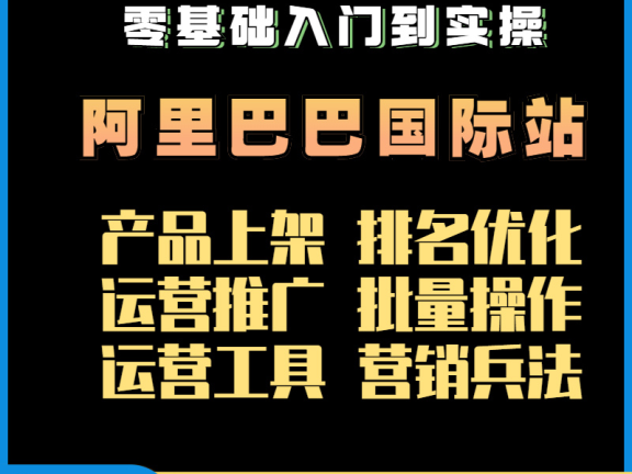 阿里巴巴国际站运营教程（附批量操作和排名优化教程）